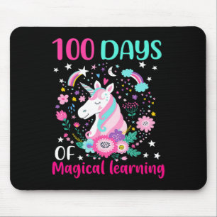 100 Tage magisches Lernen Einhorn 100. Mousepad