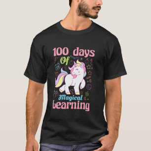 100 Tage Magisches Lernen Einhornschullehrer T-Shirt
