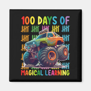 100 Tage Magisches Lernen Monster Truckschule Magnet