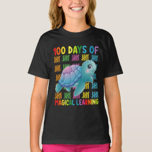 100 Tage magisches Lernen Turtle School T-Shirt