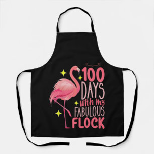 100 Tage mit meiner fantastischen Flamingo-Herde-S Schürze