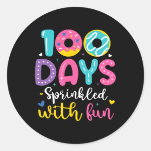 100 Tage mit Spaß geteilt, 100. Tag der Schicht Runder Aufkleber