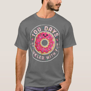 100 Tage mit Spaß geteilt Donut Kinder 100 Tage am T-Shirt