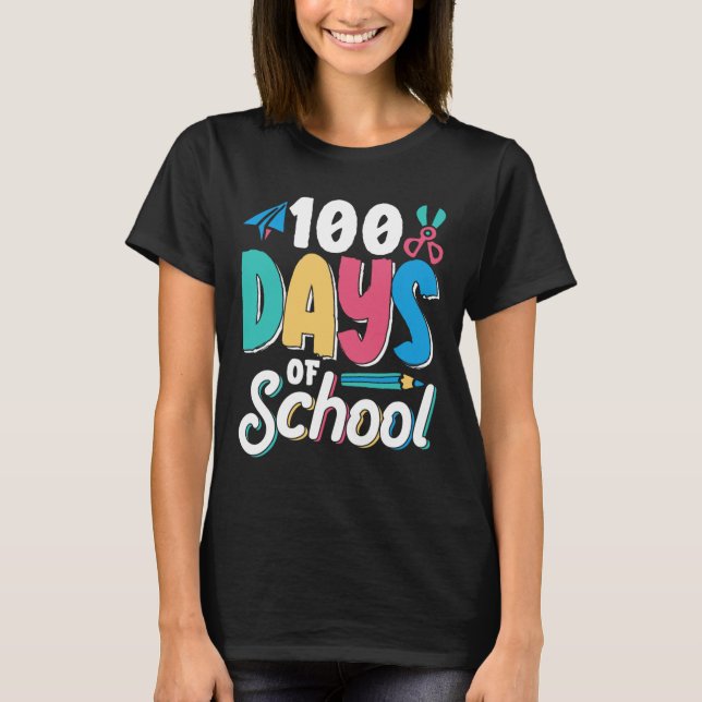 100 Tage Niedliche Cl Kids Pupil T-Shirt (Vorderseite)