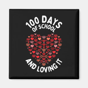 100 Tage Niedliches Herz der Schule 100 Tage Magnet