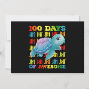 100 Tage Phantastische Schildkröte 100. Schultag Einladung