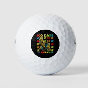 100 Tage Phantastischer Bagger 100. Schultag Golfball