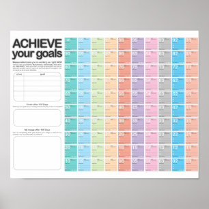 100-Tage-Planungskalender Stichtag Poster