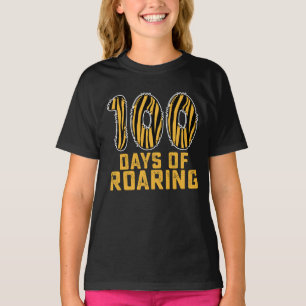 100 Tage rauschender Tiger Funny 100 Day School T-Shirt