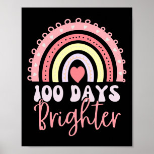100 Tage Regenbogen in der Schule 100 Tage Heller  Poster