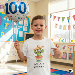 100 Tage schärfer Lustiger Kaktus Sombrero 100. Ta T-Shirt