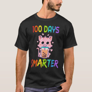 100 Tage schlauer 100. Schultag Katze Boba-Tee T-Shirt
