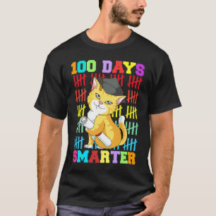 100 Tage schlauer Katzen-Lehrer Kinder T-Shirt