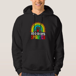 100 Tage schlauer Regenbogen 100. Schullehrtag Hoodie