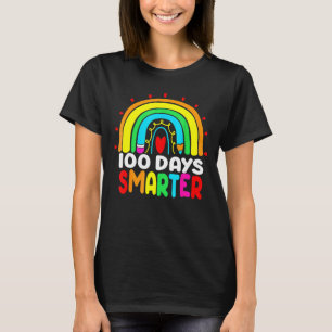 100 Tage schlauer Regenbogen 100. Schullehrtag T-Shirt