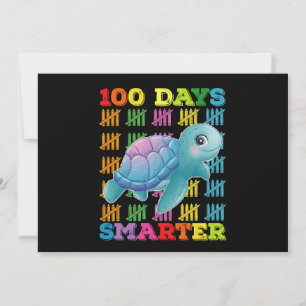 100 Tage schlauer Schildkröte 100. Schultag Einladung
