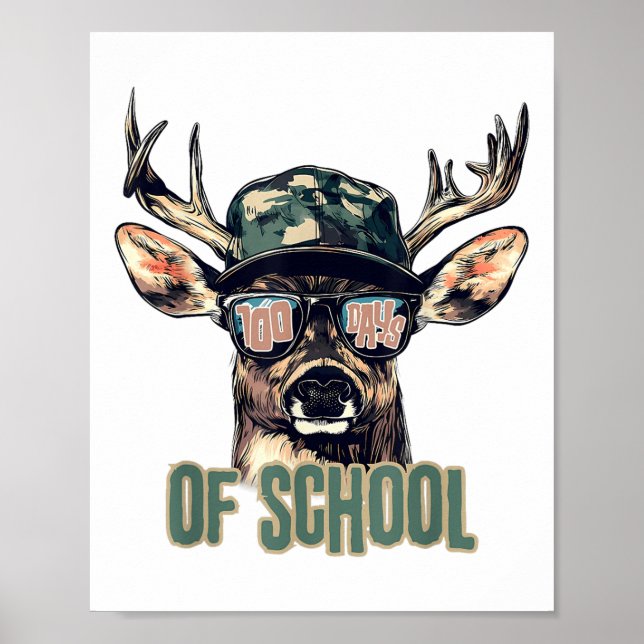 100 Tage Schul-Hirschjagd Junge Mädchen gekauft Poster (Vorne)
