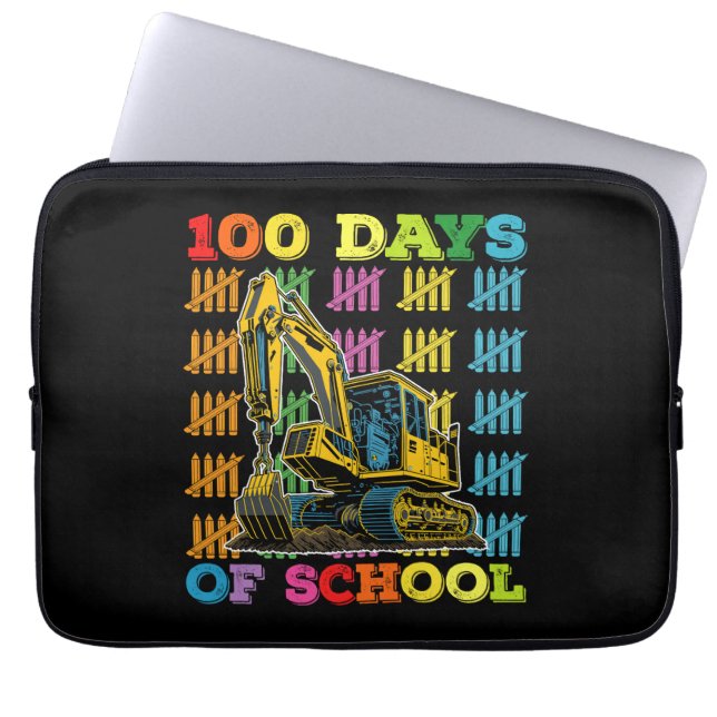 100 Tage Schulausgrabungslehrer Laptopschutzhülle (Vorderseite)