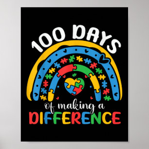 100 Tage Schulautismus Sensibilisierung 100 Tage Poster