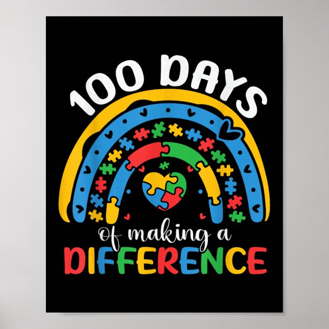 100 Tage Schulautismus Sensibilisierung 100 Tage Poster (Vorne)