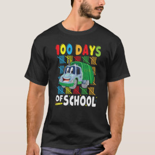 100 Tage Schulbekleidung Müllwagen für Lehrer T-Shirt