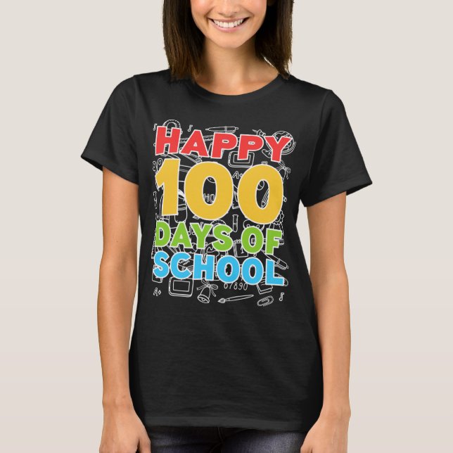 100 Tage Schule 100. Schultag T-Shirt (Vorderseite)