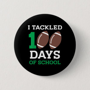 100 Tage Schule 100. Tag Fußball Schüler Button