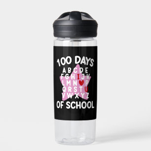 100 Tage Schule Alphabet 100. Tag Lehrer Trinkflasche