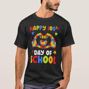 100 Tage Schule Autismus-Bewusstsein 100 Tage Inte T-Shirt