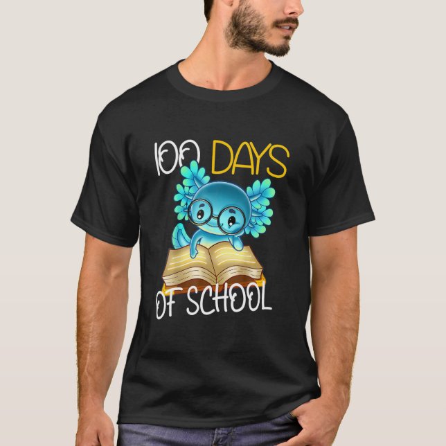 100 Tage Schule Axolotl 2022 Kindergarten T-Shirt (Vorderseite)