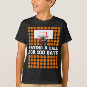 100 Tage Schule Basketball 100. Tag Bälle Geschenk T-Shirt