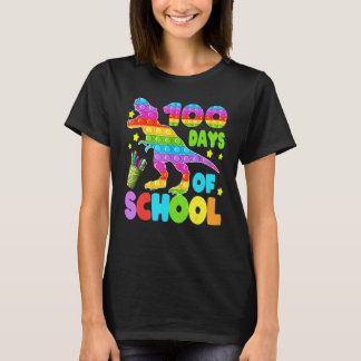 100 Tage Schule Dinosaurier Pop es Lehrer Kinder J T-Shirt