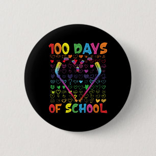 100 Tage Schule Eishockeyschläger Jungen Mädchen 1 Button