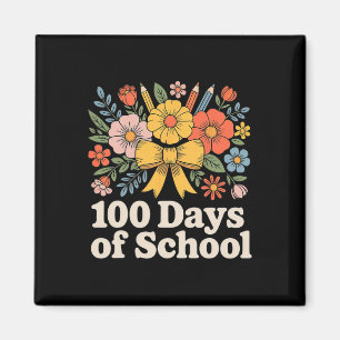 100 Tage Schule Floral Klassenzimmer Magnet
