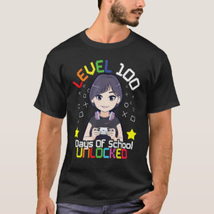 100 Tage Schule Für Gamer Girl Lehrer Student T-Shirt
