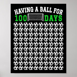 100 Tage Schule Fußball 100. Schultag für Poster