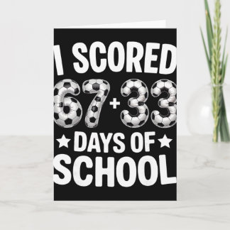 100 Tage Schule Fußball Geschoss Sechs Sieben 67+3 Karte