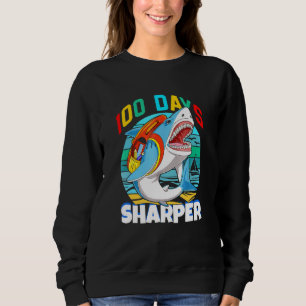 100 Tage Schule Hai Schüler Virtual School Sweatshirt