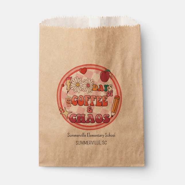 100 Tage Schule Hundert Tage 100. Groovy Geschenktütchen (Vorderseite)