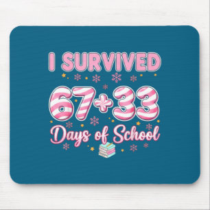 100 Tage Schule Ich habe 67 33 Tage Schule überleb Mousepad