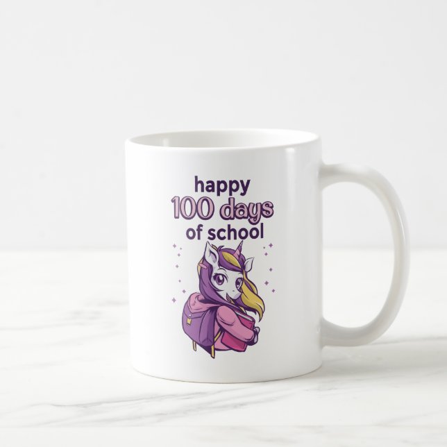 100 Tage Schule Kaffeetasse (Rechts)
