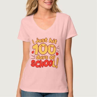 100 Tage Schule Kawaii Style Design T-Shirt