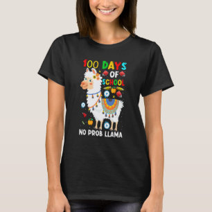 100 Tage Schule Kein Prob-Llama Lama Lehrer Und T-Shirt