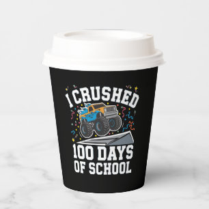 100-Tage-Schule-Monstertruck 100. Tag Schule Pappbecher