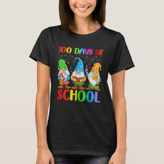 100 Tage Schule Niedliche Gnome Lernen Lehrer T-Shirt