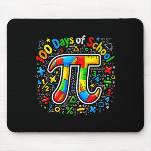 100 Tage Schule Pi Mathe Drip Lustig 100 Tage Kind Mousepad