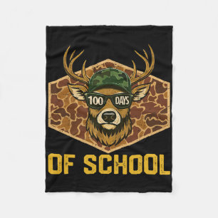 100 Tage Schule Rehkitz Jagd Camo Jäger Jungen Gi Fleecedecke