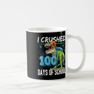 100 Tage Schule T Rex Dinosaurier Lehrer zerstört Kaffeetasse