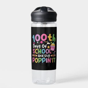 100 Tage Schule und immer noch Poppin' Mädchen  Trinkflasche