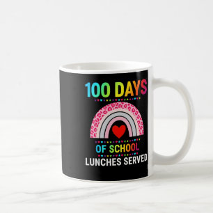 100 Tage Schulessen serviert Regenbogen-Mittagesse Kaffeetasse